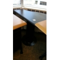 Black Desk-Height End Run-Off, Tapered Arc, 30 x 22 Black Desk-Height End Run-Off, Tapered Arc, 30 x 22